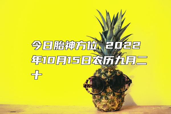 今日胎神方位 2022年10月15日农历九月二十