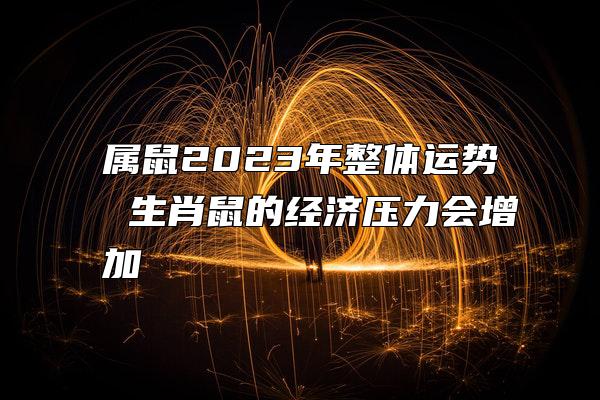 属鼠2023年整体运势 生肖鼠的经济压力会增加