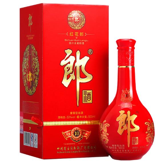 红花郎53度多少钱一瓶，次高端之王送人自饮都极佳(附价格表)