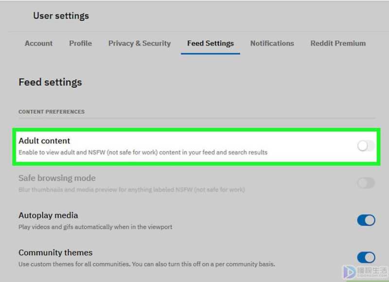 reddit如何启用不适合工作场所浏览的内容