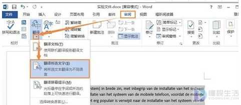 电脑如何使用Word在线翻译功能