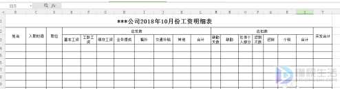 工资表格式如何制作