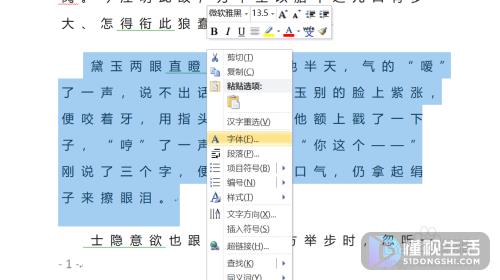 word如何设置字体倾斜