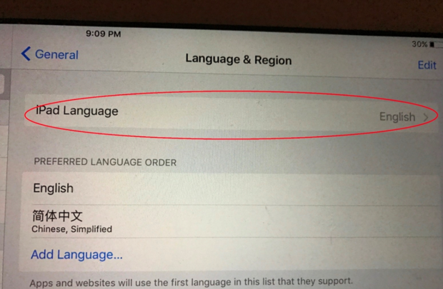 ipad英文如何改中文