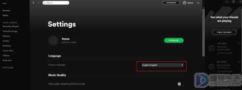 spotify如何设置中文