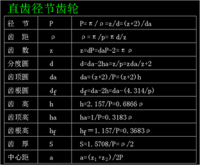 齿轮参数计算公式有哪些