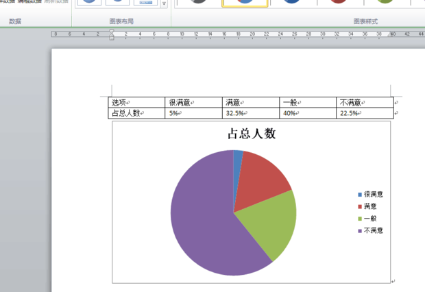 如何在word文档里插入表格和饼状图