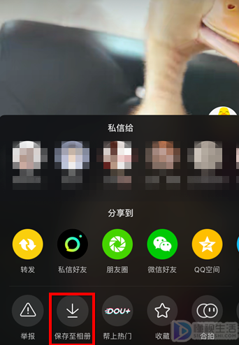 别人拍的抖音视频如何保存到相册