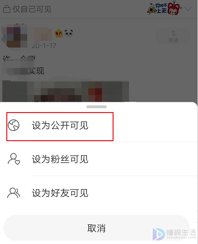 微博设置自己可见可以公开吗