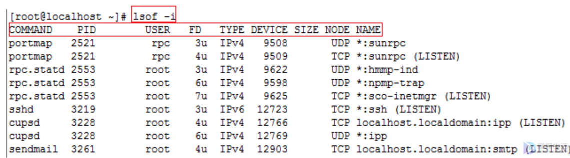 linux查看占用端口的进程