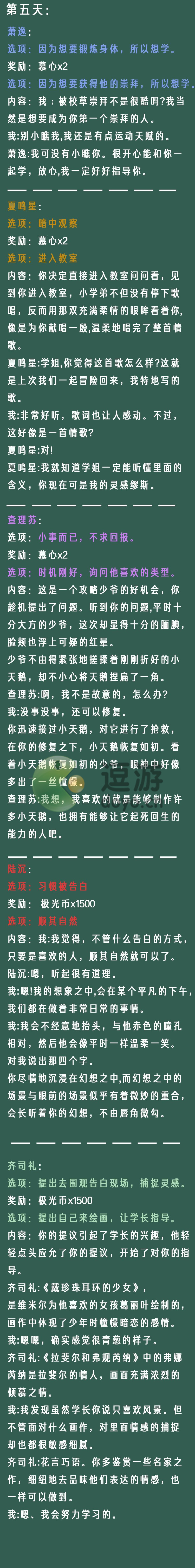 光与夜之恋像素情缘全攻略