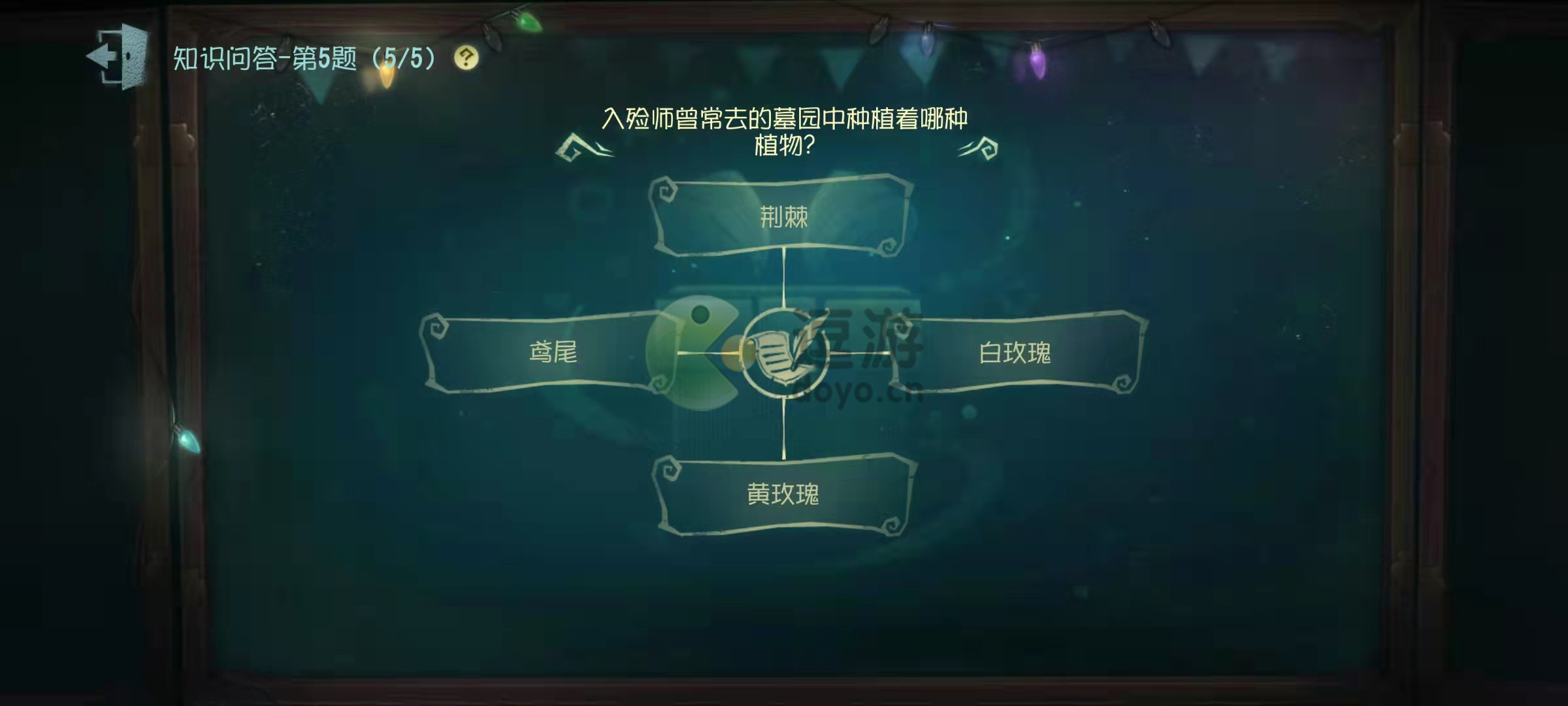 第五人格入殓师常去的墓园种着哪种植物