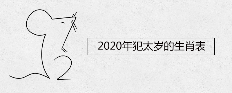 2020年犯太岁的生肖表 