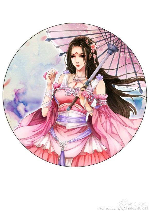 玩家手绘一枚 天香妹纸门派校服美哒哒