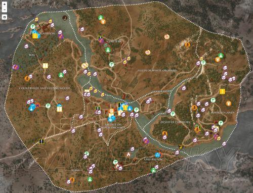 巫师3：狂烈-全宝箱钥匙收集地图_<span>White Orchard</span>
