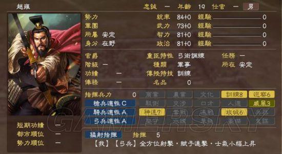 《三国志13》古武将数据一览