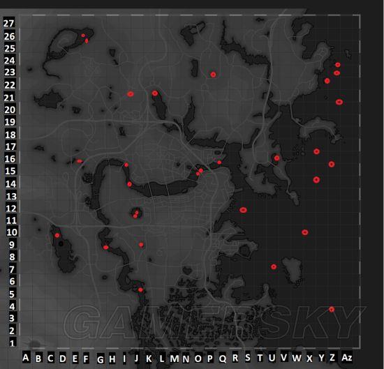辐射4-水下隐藏位置地图详解