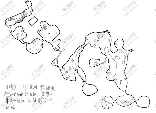 《史莱姆牧场》0.2.3版简易手绘地图分享