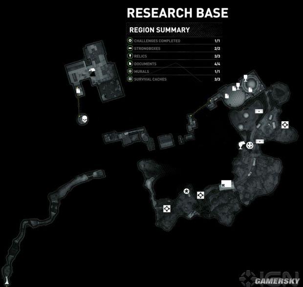 《古墓丽影：崛起》全材料奖杯及收集地图