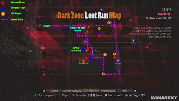 《全境封锁》暗区刷怪路线图