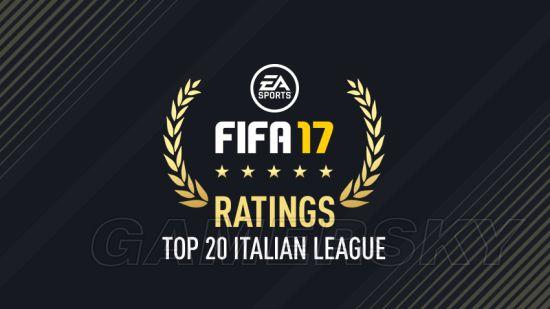 《FIFA 17》意甲球员数据排名及评分一览