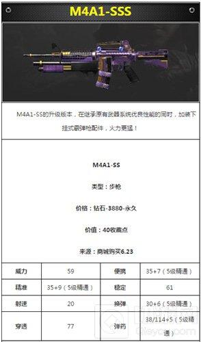 穿越火线：枪战王者-M4A1SSS精准是多少 M4A1SSS图鉴分享