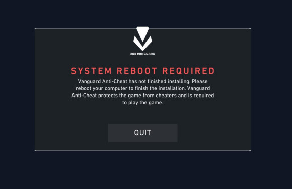 valorant system reboot解决方法分享  游戏反作弊解决方法