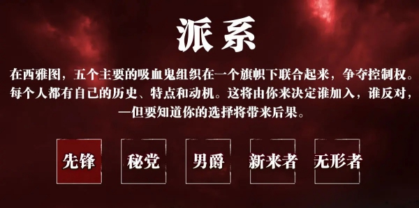 吸血鬼避世血族2阵营介绍一览 全阵营背景分析