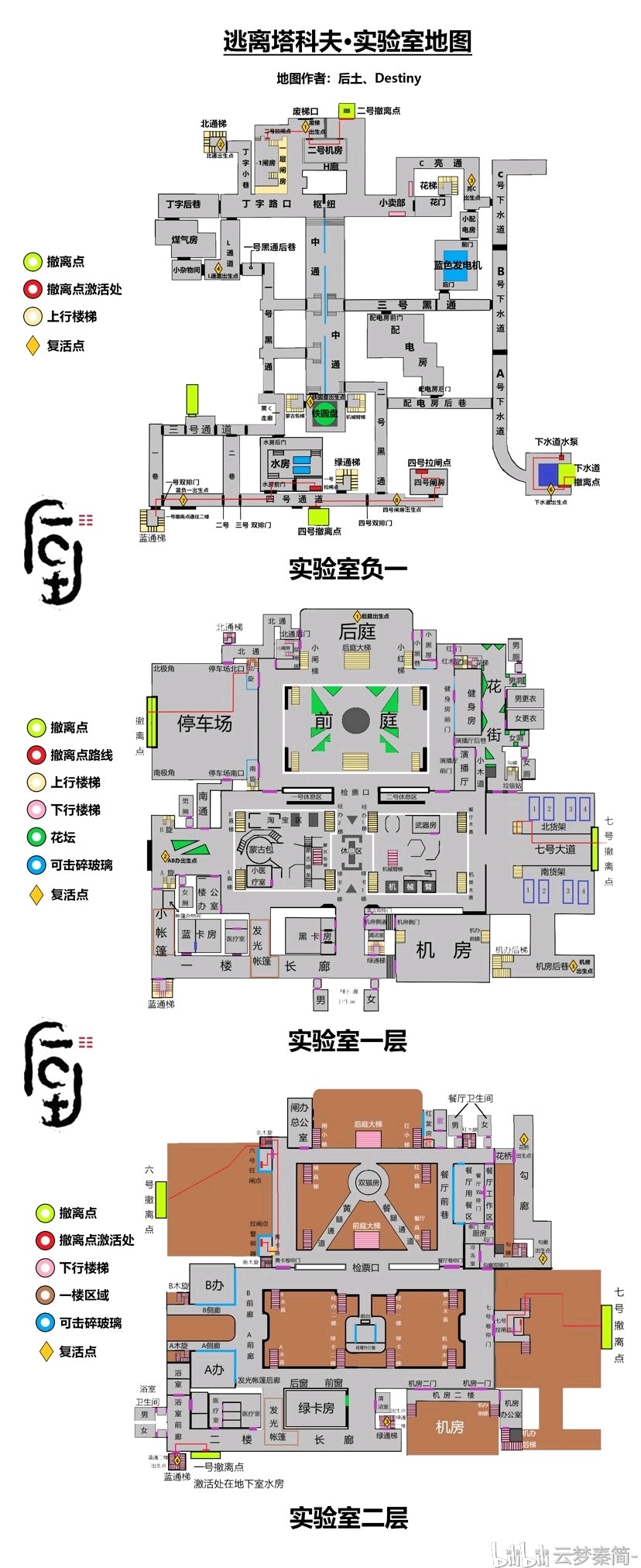 逃离塔科夫实验室地图大全 0.12.5最新实验室跑刀地图