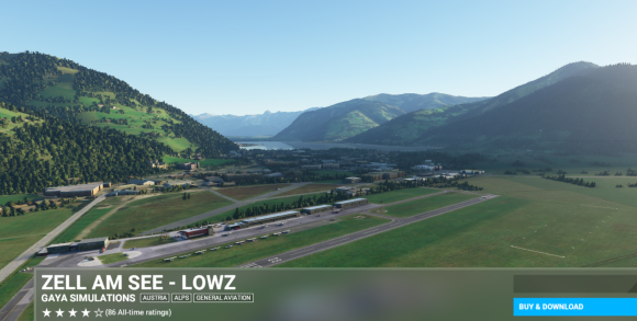 微软模拟飞行2020插件DLC内容一览 第三方DLC内容介绍_<span>新地景DLC Zell Am See LOWZ</span>