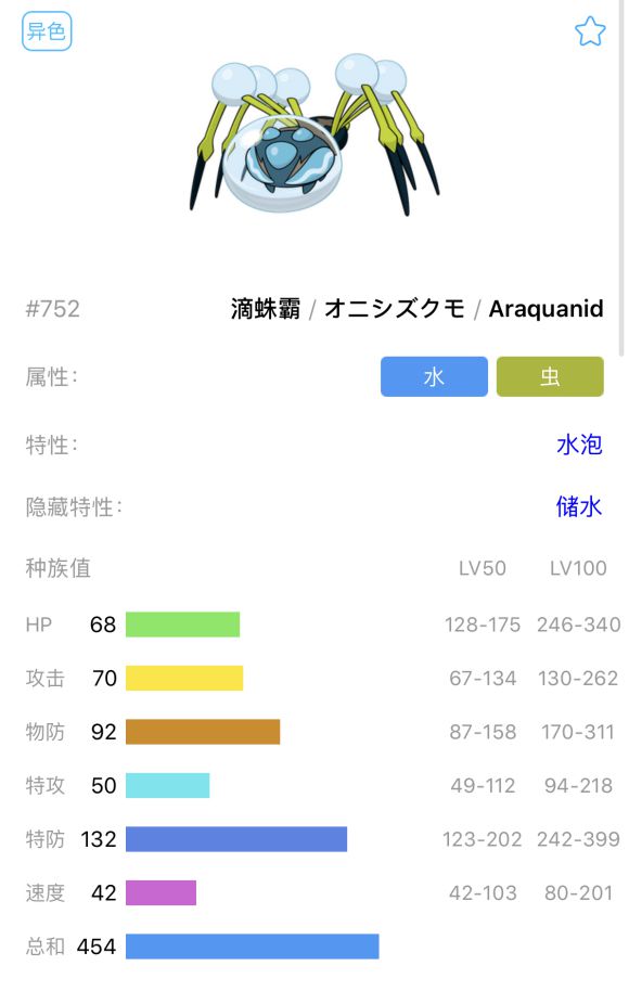 宝可梦剑盾滴蛛霸单打对战分析 水蜘蛛特性、技能、努力值选择指南