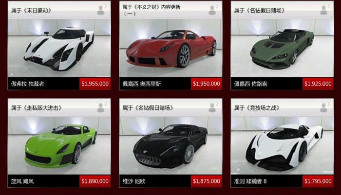 GTA5载具商店图鉴 载具商店全售卖物品汇总_1