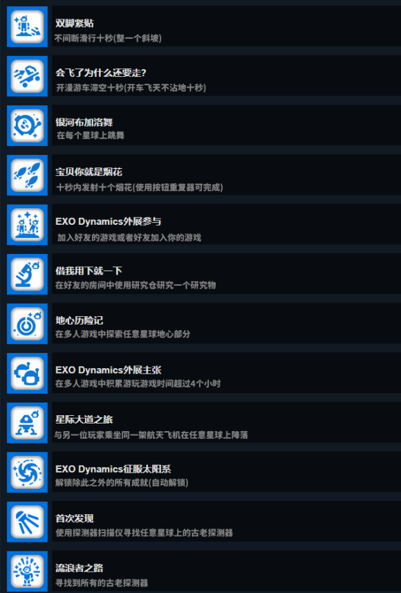 异星探险家全成就达成方法汇总 全成就中文翻译一览