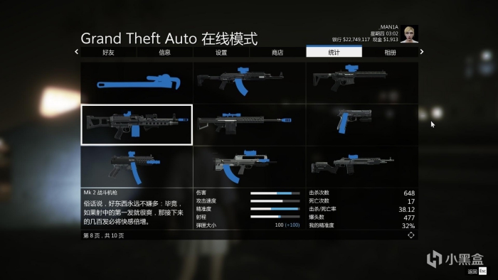 GTA5线上模式后期武器选择推荐 后期枪械能力分析_Mk2战斗机枪