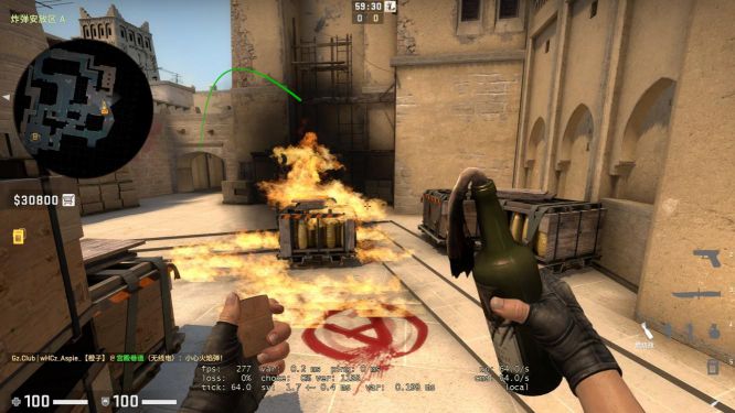 《CS:GO》荒漠迷城地图非常规燃烧弹点位汇总 荒漠迷城燃烧弹使用攻略_<span>64tick烧短箱火</span>