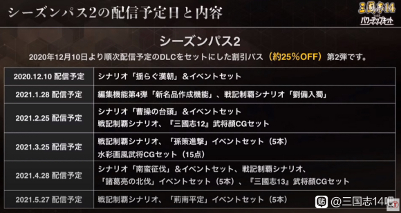 三国志14威力加强版季票2内容预览