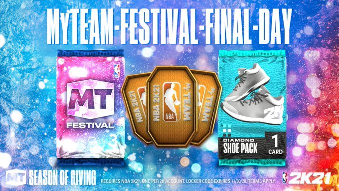 NBA2K21 Festival卡包储物柜代码分享