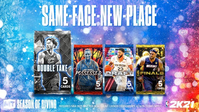 《NBA2K21》NewDoubleTake卡包储物柜代码分享