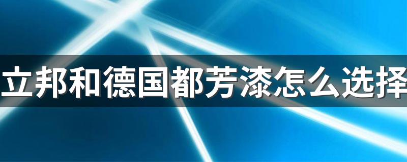 立邦和德国都芳漆怎么选择 装修房子怎样选乳胶漆