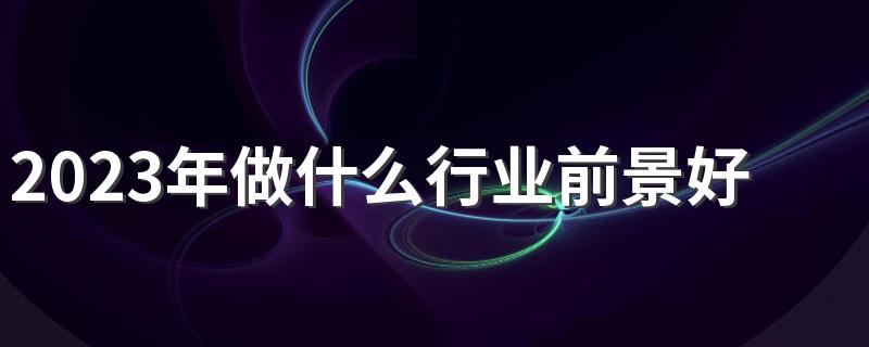 2023年做什么行业前景好 哪些行业挣的多吃香