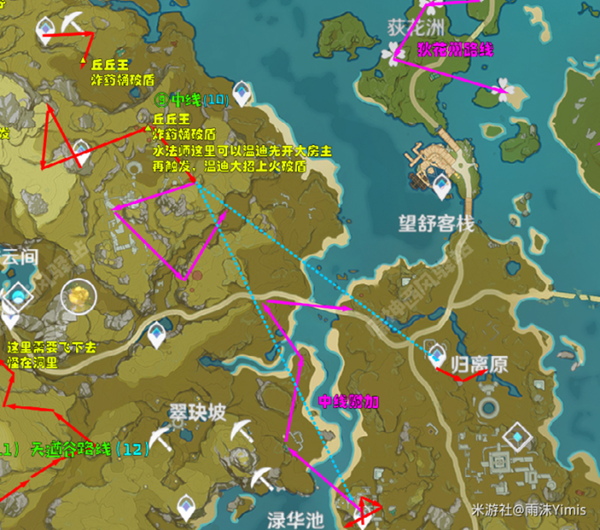 原神1.6锄地路线汇总 最快锄大地路线分享