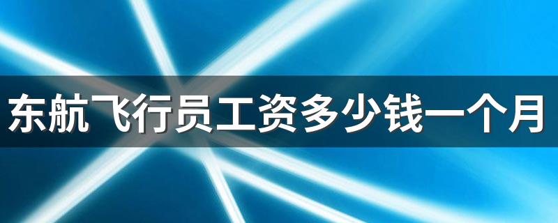 东航飞行员工资多少钱一个月 月收入是多少