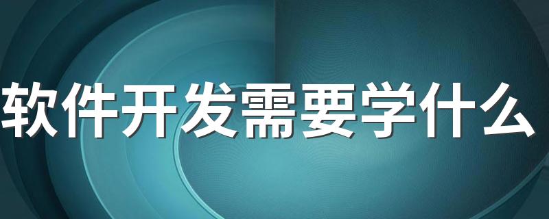 软件开发需要学什么 都有哪些课程