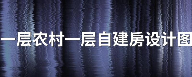 一层农村一层自建房设计图 农村最实用的一层房型图片