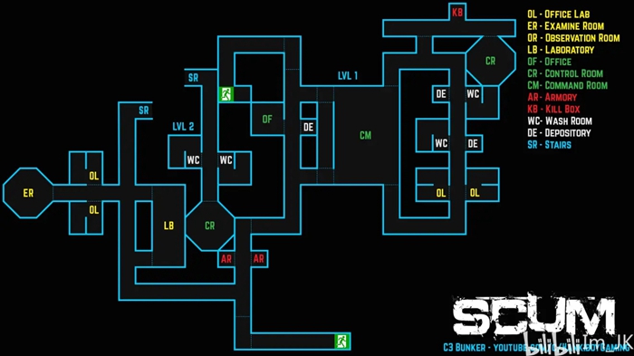 SCUM地堡地图资料汇总 2021全地堡平面图一览