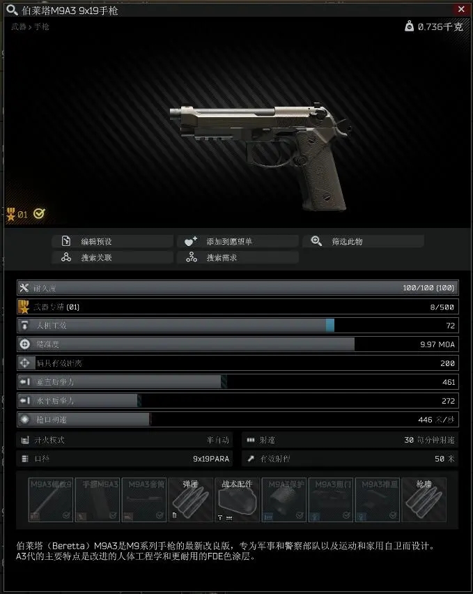 逃离塔科夫12.9版本M9A3面板属性与强度分析