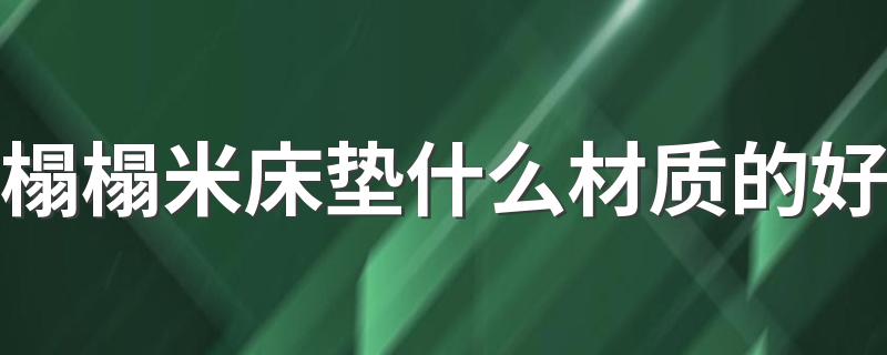 榻榻米床垫什么材质的好 榻榻米床垫定制品牌十大排名