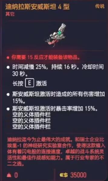 赛博朋克2077操作系统迪纳拉斯安威斯坦4型获得方法 传说义体获取攻略