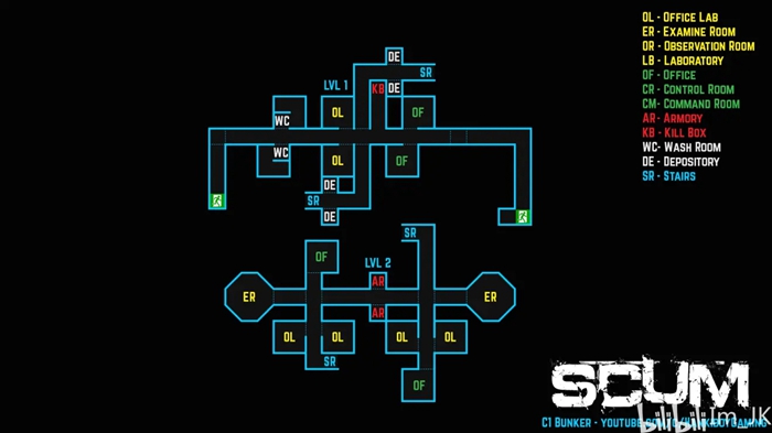 SCUM地堡地图资料汇总 2021全地堡平面图一览