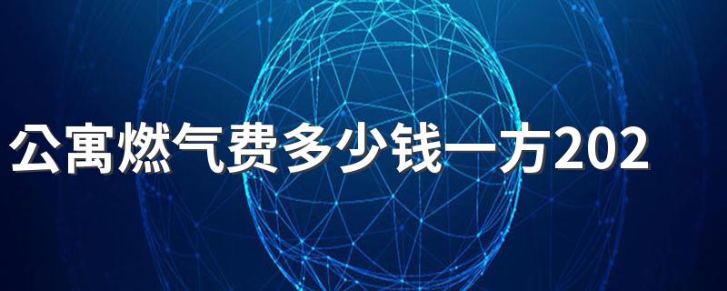 公寓燃气费多少钱一方2022 公寓燃气费和住宅一样吗